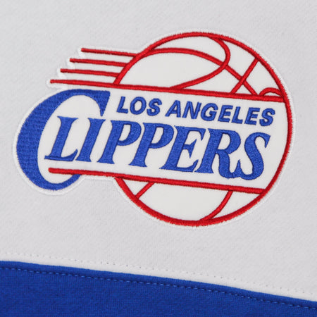 MITCHELL &amp; NESS Felpa Cappuccio Uomo Nba Fusion Fleece 2.0 Hardwood Classics Loscli Royal/white da uomo