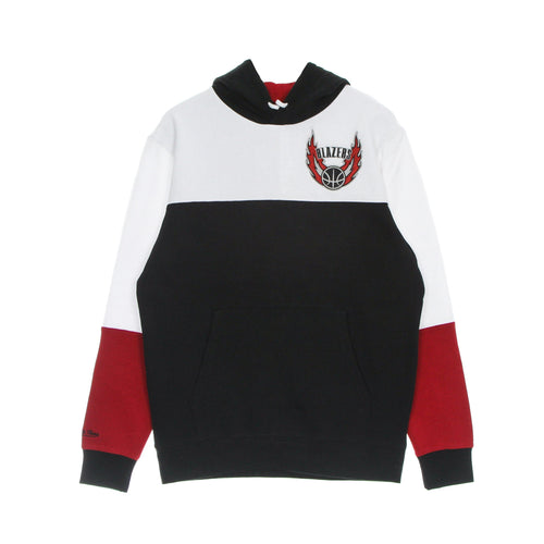 MITCHELL & NESS Felpa Cappuccio Uomo Nba Fusion Fleece 2.0 Hardwood Classics Porbla Black/white da uomo