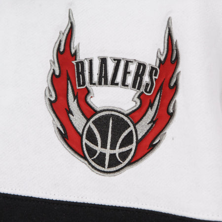 MITCHELL &amp; NESS Felpa Cappuccio Uomo Nba Fusion Fleece 2.0 Hardwood Classics Porbla Black/white da uomo