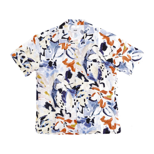 HUF Camicia Manica Corta Donna Havoc Woven Top Off White da donna