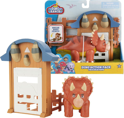 Dino Ranch Triceratops Playset Action