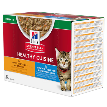 Hill's Healthy Cuisine spezzatino Gatti Kitten Multigusto 12x80 gr