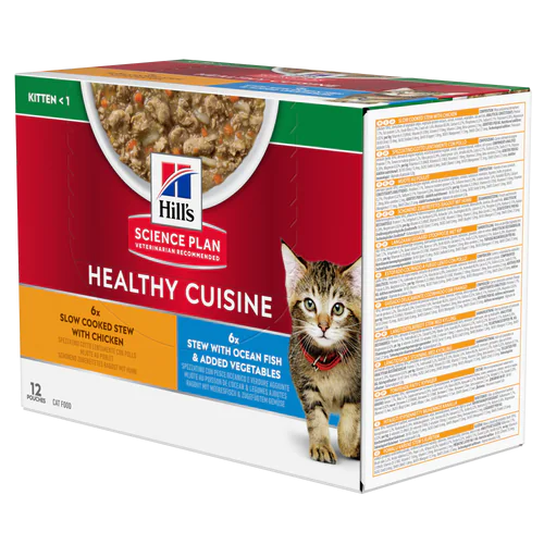 Hill's Healthy Cuisine spezzatino Gatti Kitten Multigusto 12x80 gr