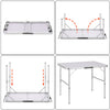 Tavolo Campeggio Picnic Alluminio 90x60x70 Pieghevole Valigetta Piano Formica