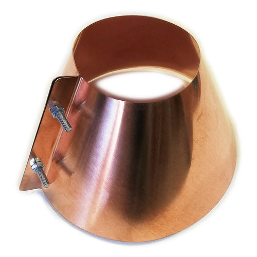 Collare conico da 180mm scossalina in rame spessore 6 decimi