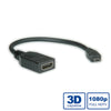 ADATTATORE MICRO HDMI-HDMI 4K M/F 3840x2160 @30Hz CON CAVO 0,15MT