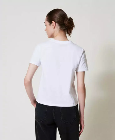 Twinset T-shirt donna con Oval T ricamato 251TP2072