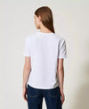 Twinset T-shirt donna con placchetta Oval T strass 251TP2074