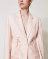 Twinset Giacca donna in misto lino con ricamo 251TP2160