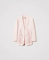 Twinset Giacca donna in misto lino con ricamo 251TP2160
