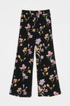 Twinset Pantalone donna in crêpe de Chine a fiori con elastico 251TP2776