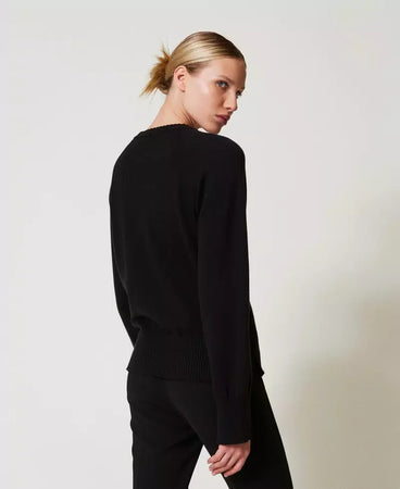 Twinset maglia donna con foulard logato 251TP3210
