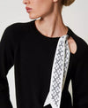 Twinset maglia donna con foulard logato 251TP3210