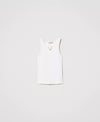 Twinset T-shirt donna Top a costine con catena