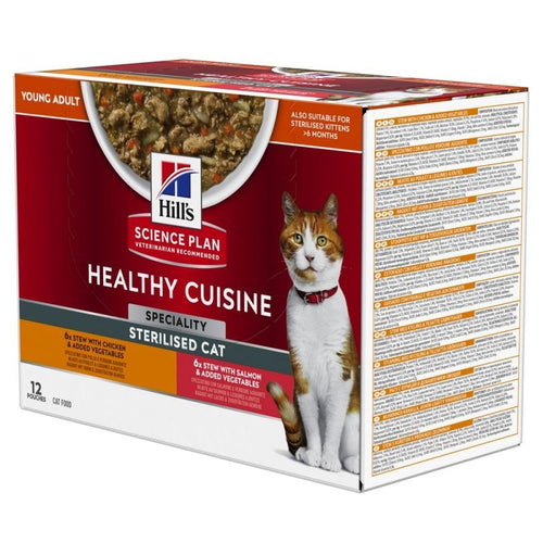 Hill's Healthy Cuisine Sterilised spezzatino Gatti Adulti Multigusto 12x80 gr