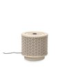 Fontana per uso interno ed esterno akira cilindrico beige con led
