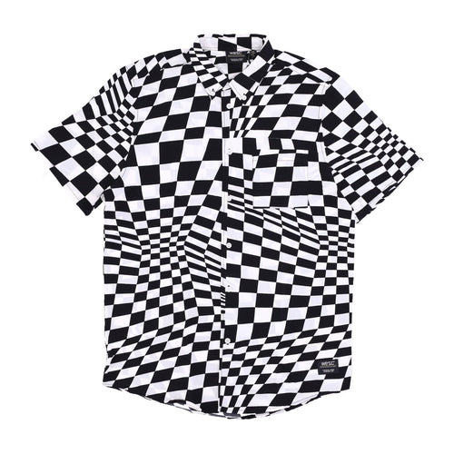 WESC Camicia Manica Corta Uomo Oden Wy Warp Aop Shirt Black da uomo