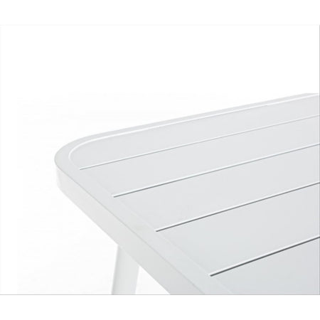TAVOLO TAVOLI PER ESTERNO DA GIARDINO DA BAR LENNIE IN ALLUMINIO BIANCO 82X82 BIZZOTTO