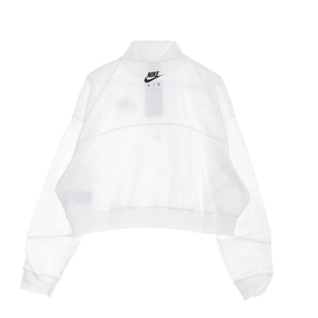 Nike Felpa Leggera Collo Alto Donna Sportswear Air 1/4- Zip Fleece Top White/white/black da donna