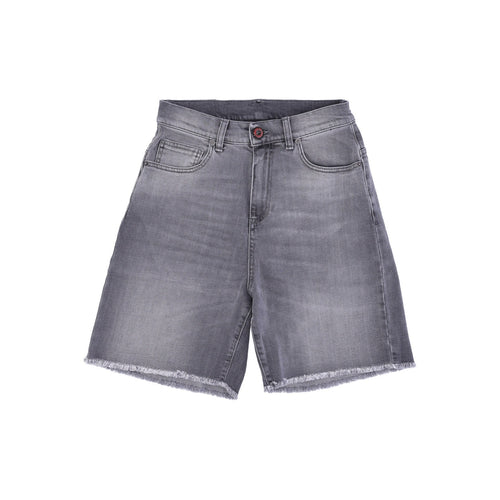 VISION OF SUPER Jeans Corto Uomo Black Coating Denim Shorts Grey da uomo