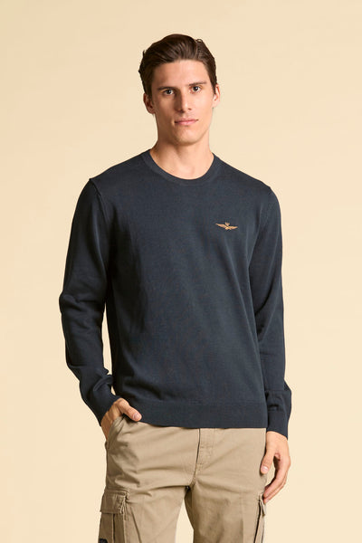 Aeronautica Militare Maglia uomo in cotone tinto filo