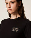 Twinset T-shirt donna regular con ricamo e logo