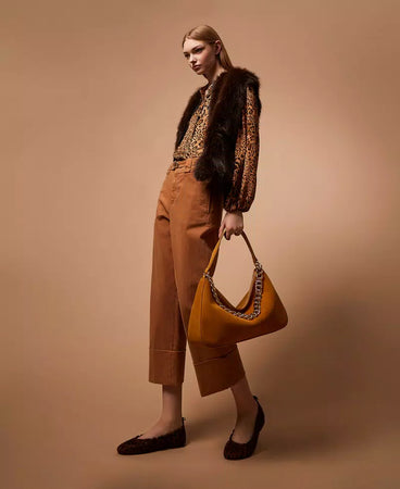 Twinset Pantalone donna cropped in bull