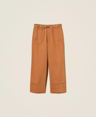 Twinset Pantalone donna cropped in bull