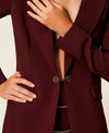 Twinset Giacca donna blazer in crêpe slim con Oval T viola Winetasting