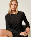 Twinset Abito donna corto in maglia traforata