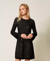Twinset Abito donna corto in maglia traforata