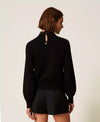 Twinset Maglia donna lupetto con pizzo