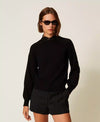 Twinset Maglia donna lupetto con pizzo
