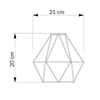 Gabbia paralume diamond in metallo con attacco E27 oro Illuminazione/Illuminazione per interni/Lampadari lampade a sospensione e plafoniere/Lampade a sospensione Led Mall Home - Napoli, Commerciovirtuoso.it