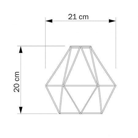 Gabbia paralume diamond in metallo con attacco E27 oro Illuminazione/Illuminazione per interni/Lampadari lampade a sospensione e plafoniere/Lampade a sospensione Led Mall Home - Napoli, Commerciovirtuoso.it