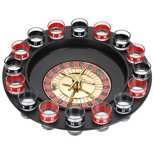 Gioco da tavola Roulette con 16 bicchieri in vetro scatola regalo