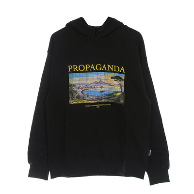 PROPAGANDA Felpa Leggera Cappuccio Uomo Parthenope Hoodie Black da uomo