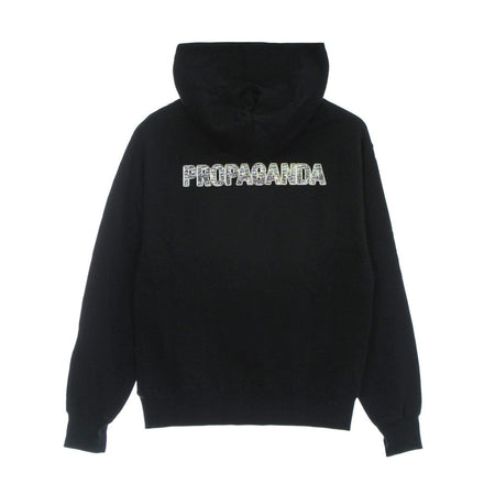 PROPAGANDA Felpa Leggera Cappuccio Uomo Diamonds Hoodie Black da uomo