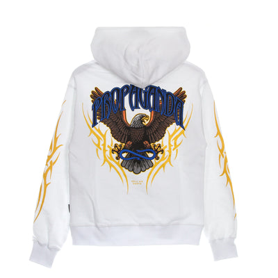 PROPAGANDA Felpa Leggera Cappuccio Uomo Eagle Hoodie White da uomo