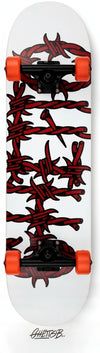 Skateboard GHETTOBLASTER BARDED WIRE RED   8.0