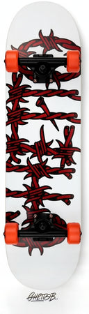 Skateboard GHETTOBLASTER BARDED WIRE RED   8.0"