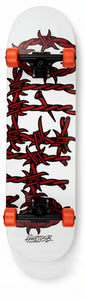 Skateboard GHETTOBLASTER BARDED WIRE RED   8.25"