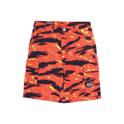 PROPAGANDA Pantalone Corto Uomo Robber Cargo Camo Shorts Orange da uomo