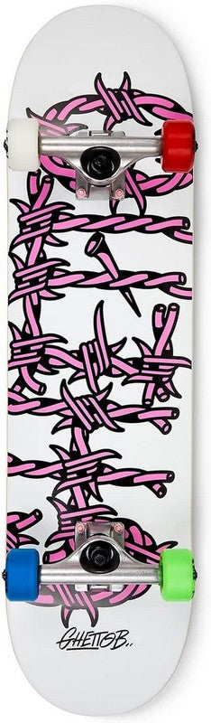 Skateboard GHETTOBLASTER BARDED WIRE PINK  8.125