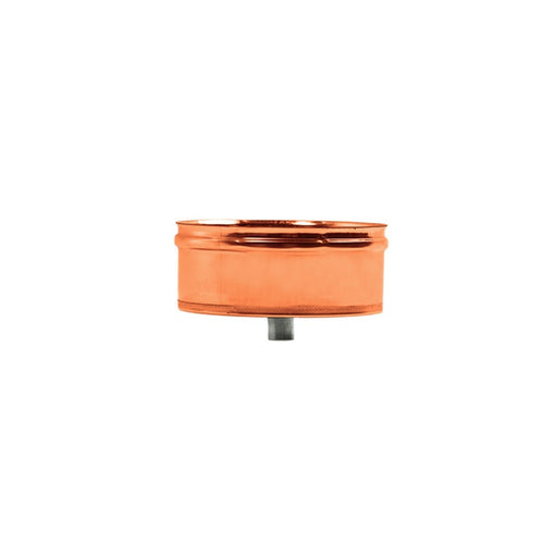 Tappo in rame da 200mm con spurgo per scarico condensa innesto F