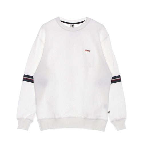 KANGOL Felpa Leggera Girocollo Uomo Heritage Taped Crew Sweat Off White da uomo