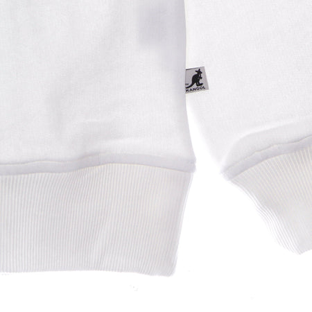 KANGOL Felpa Leggera Girocollo Uomo Heritage Taped Crew Sweat Off White da uomo