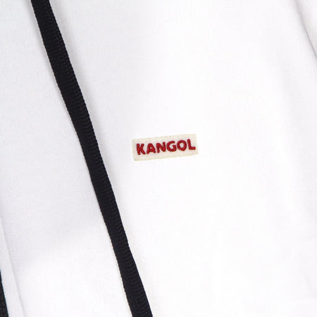 KANGOL Felpa Leggera Cappuccio Zip Uomo Heritage Taped Zip Hoodie Off White da uomo
