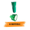 EcoPrice® Nastro Adesivo Imballaggio Colorato Green 48mmx66m 6 Rotoli Scotch