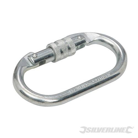 Moschettone a ghiera in acciaio avvitabile 19 mm Silverline Silverline